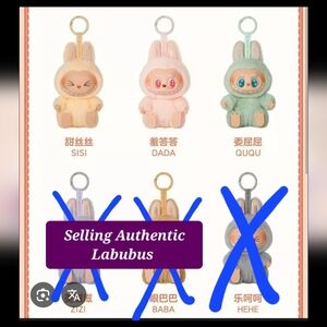 Pink and White Plush Stuffed Animal Charms